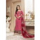 Light Pink Cotton Satin Digital Printed Designer Palazzo Salwar Suit