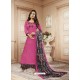 Hot Pink Cotton Satin Digital Printed Designer Palazzo Salwar Suit