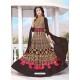 Coffee Brown Georgette Embroidered Designer Anarkali Suit