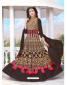 Coffee Brown Georgette Embroidered Designer Anarkali Suit