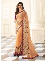 Light Orange Rangoli Designer Printed Saree