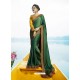 Latest Dark Green Silk Designer Party Wear Saree