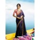 Violet Silk Designer Party Wear Saree