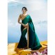 Teal Silk Designer Party Wear Saree