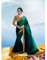 Teal Silk Designer Party Wear Saree