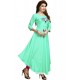 Aqua Mint Rayon Embroidered Designer Readymade Kurti