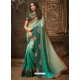 Multi Colour Embroidered Silk Shaded Designer Saree