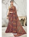 Unbelievable Multi Colour Georgette Designer Printed Saree