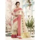 Cream Cotton Silk Embroidered Designer Saree