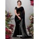 Black Georgette Designer Embroidered Party Wear Saree