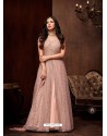 Pink Net Designer Emroidered Anarkali Suit