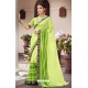 Green Georgette Designer Printed Saree