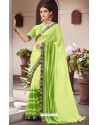 Green Georgette Designer Printed Saree