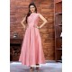 Pink Printed Malbari Silk Designer Readymade Gown