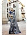 Grey Designer Art Silk Saree