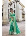 Jade Green Designer Art Silk Saree