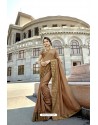 Brown Designer Art Silk Saree