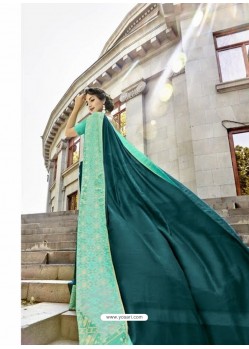 Teal Designer Art Silk Saree