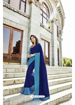 Royal Blue Designer Art Silk Saree