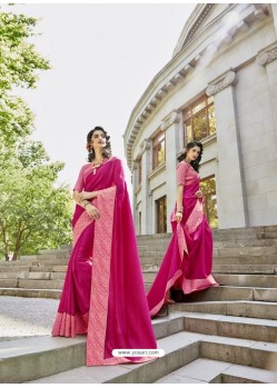 Fuchsia Designer Art Silk Saree