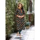 Dark Green Printed Linen Readymade Kurtis