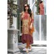 Brown Printed Linen Readymade Kurtis