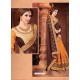 Coffee And Orange Georgette Embroidered Half N Half Designer Saree