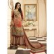 Dusty Pink And Multi Colour Sorer Crepe Digital Printed Designer Palazzo Suit