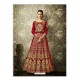 Maroon Mulberry Silk Designer Embroidered Floor Length Suit