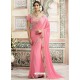 Pink Cfiffon Zari Designer Party Wear Saree