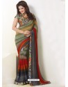 Multi Colour Printed Georgette Designer Party Wear Saree