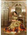Mehendi Mashlin Silk Embroidered Designer Gown
