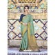 Sea Green Handloom Weaving Silk Designer Jacquard Saree