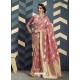 Pink Organza Silk Designer Jacquard Saree
