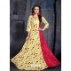 Yellow And Fuchsia Heavy Rayon Printed Readymade Kurti