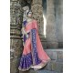 Light Pink Designer Party Wear Heavy Silk Saree