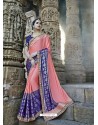 Light Pink Designer Party Wear Heavy Silk Saree