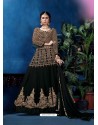 Black Embroidered Georgette Designer Anarkali Suit