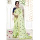 Sea Green Embroidered Designer Fancy Georgette Saree