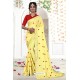 Lemon Embroidered Designer Fancy Georgette Saree