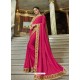 Rani Embroidered Georgette Designer Party Wear Saree