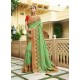 Green Embroidered Designer Silk Wedding Saree
