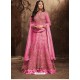 Hot Pink Embroidered Net Designer Anarkali Suit