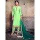 Sea Green Georgette Embroidered Designer Straight Suit