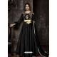 Black Tapera Silk Embroidered Designer Floor Length Suit