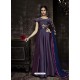 Purple Tapera Silk Embroidered Designer Floor Length Suit