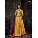 Yellow Tapera Silk Embroidered Designer Floor Length Suit