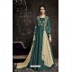 Dark Green Tapera Silk Embroidered Designer Floor Length Suit