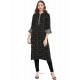 Decent Black Rayon Designer Readymade Kurti