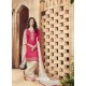 Rani And Off White Pure Cotton Satin Designer Salwar Suit
